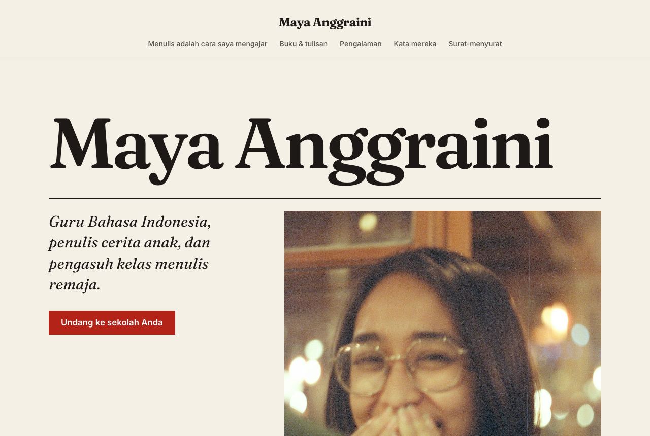 Portofolio demo Maya Anggraini, template Majalah